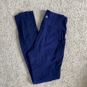 Navy Lululemon Leggings with Pockets